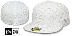 Cardinals MLB FLOCKING White-Grey Fitted Hat by New Era