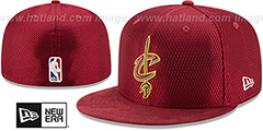 Cavaliers 2017 ONCOURT DRAFT Burgundy Fitted Hat by New Era