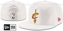 Cavaliers 2017 ONCOURT DRAFT White Fitted Hat by New Era