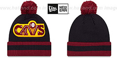 Cavaliers CHILLER FILLER BEANIE Navy-Burgundy by New Era