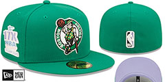 Celtics 17X NBA CHAMPS POP-SWEAT Kelly-Lavender Fitted Hat by New Era