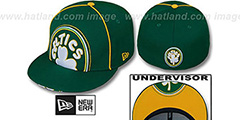 Celtics HARDWOOD BIG-UNDER Kelly Fitted Hat by New Era