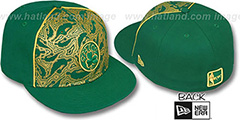 Celtics NBA-FOIL Green-Gold Fitted Hat by New Era