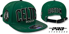 Celtics RETRO-ARCH STRAPBACK Black-White Hat by Pro Standard