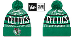 Celtics STRIPED Knit Beanie Hat by New Era