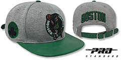 Celtics TEAM-BASIC STRAPBACK Grey Green Hat by Pro Standard