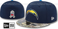 Chargers 2014 SALUTE-TO-SERVICE Navy-Desert Fitted Hat by New Era