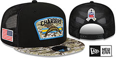 Chargers 2021 SALUTE-TO-SERVICE SNAPBACK Black-Desert Hat by New Era