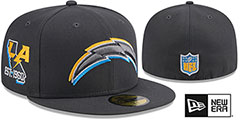 Chargers 2024 ONSTAGE NFL DRAFT Grey Fitted Hat by New Era