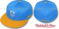 Chargers 2T BP-MESH Sky-Gold Fitted Hat by Mitchell and Ness