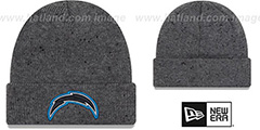 Chargers HEATHERED-SPEC Grey Knit Beanie Hat by New Era