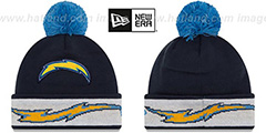 Chargers TEAM-RELATION Navy-Sky Knit Beanie by New Era