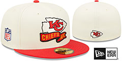 Chiefs 2022 NFL SIDELINE Cream-Red Fitted Hat by New Era