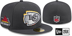 Chiefs 2024 ONSTAGE NFL DRAFT Grey Fitted Hat by New Era