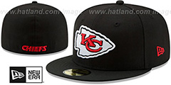 Chiefs NFL TEAM-BASIC Black Fitted Hat by New Era