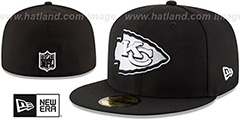 Chiefs NFL TEAM-BASIC Black-White Fitted Hat by New Era