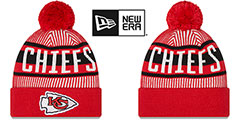 Chiefs STRIPED Knit Beanie Hat by New Era