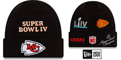 Chiefs SUPER BOWL ELEMENTS Black Knit Beanie Hat by New Era