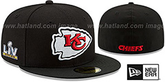 Chiefs SUPER BOWL LV TEAM-BASIC Black Fitted Hat by New Era