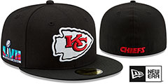 Chiefs SUPER BOWL LVII Black Fitted Hat by New Era