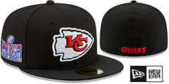 Chiefs SUPER BOWL LVIII Black Fitted Hat by New Era