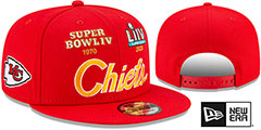 Chiefs SUPER BOWL PATCHES SCRIPT SNAPBACK Red Hat by New Era