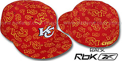 Chiefs TEAM-PRINT ALL-OVER Red Fitted Hat by Reebok