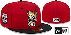 Chihuahuas MILB MARVEL DEFENDERS SIDE-PATCH Red-Black Fitted Hat by New Era