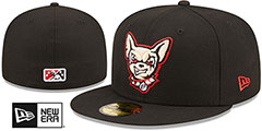 Chihuahuas MILB ONFIELD HOME Black Fitted Hat by New Era