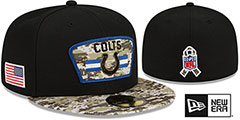 Colts 2021 SALUTE-TO-SERVICE Black-Desert Fitted Hat by New Era