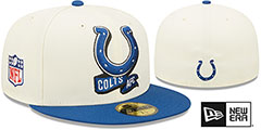 Colts 2022 NFL SIDELINE Cream-Royal Fitted Hat by New Era