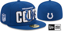 Colts 2023 NFL DRAFT Royal Fitted Hat by New Era