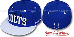 Colts 2T CLASSIC-ARCH Royal-White Fitted Hat by Mitchell and Ness