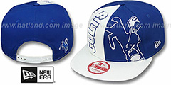 Colts NE-NC THROWBACK DOUBLE COVERAGE SNAPBACK Hat by New Era