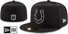 Colts NFL TEAM-BASIC Black-White Fitted Hat by New Era