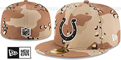 Colts NFL TEAM-BASIC Desert Storm Camo Fitted Hat by New Era