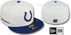 Colts SUPER BOWL V White-Royal Fitted Hat by New Era