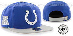 Colts SUPER-SHOT STRAPBACK Royal-Grey Hat by Twins 47 Brand