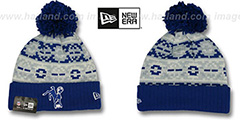 Colts THROWBACK RETRO CHILL Knit Beanie Hat by New Era