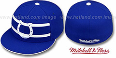 Colts THROWBACK TIMEOUT - 1 Royal Fitted Hat by Mitchell and Ness