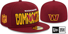 Commanders 2023 NFL DRAFT Burgundy Fitted Hat by New Era