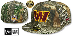 Commanders NFL TEAM-BASIC Realtree Camo Fitted Hat by New Era