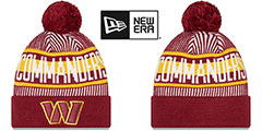 Commanders STRIPED Knit Beanie Hat by New Era