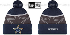 Cowboys 2015 GOLD COLLECTION Navy-Grey Knit Beanie Hat by New Era