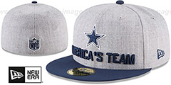 Cowboys 2018 ONSTAGE Grey-Navy Fitted Hat by New Era