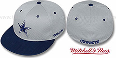 Cowboys 2T BP-MESH Grey-Navy Fitted Hat by Mitchell and Ness