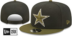 Cowboys 2T COLOR PACK SNAPBACK Charcoal-Olive Hat by New Era