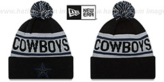 Cowboys BIGGEST FAN Black-Grey Knit Beanie Hat by New Era