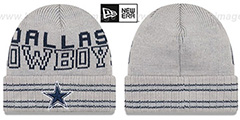 Cowboys CRISP-N-COZY Grey Knit Beanie Hat by New Era