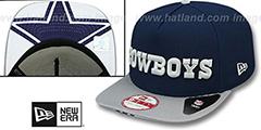 Cowboys FLIP-UP A-FRAME SNAPBACK Navy-Grey Hat by New Era